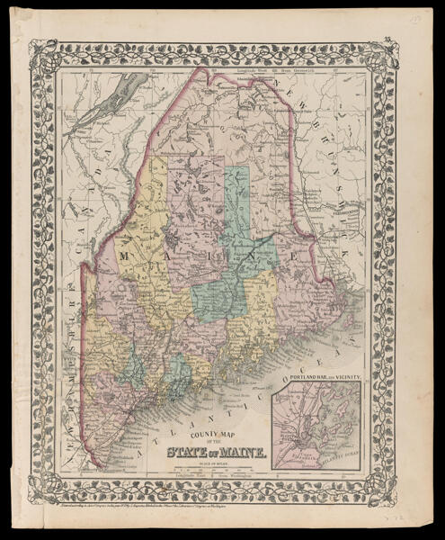 County Map of the State of Maine