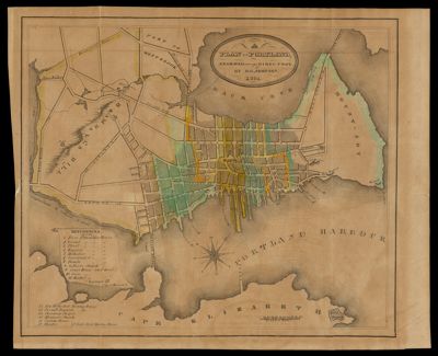 A Plan of Portland, Engraved for the Directory. By D.G. Johnson. 1834.