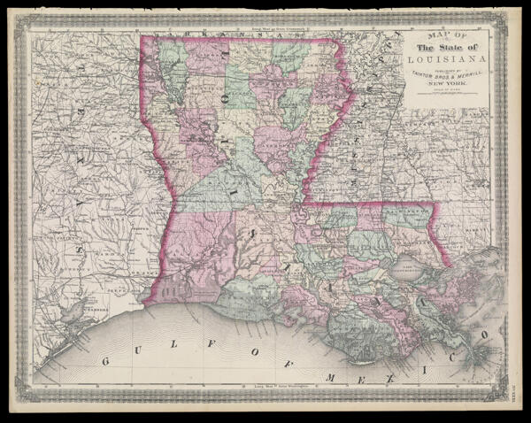 Map of the State of Louisiana