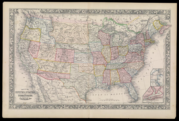 Map of the United States and Territories together with Canada &c.