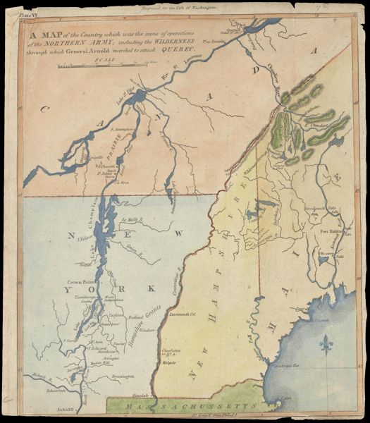 A Map of the Country which was the scene of operations of the Northern Army; including the Wilderness through which General Arnold marched to attack Quebec.