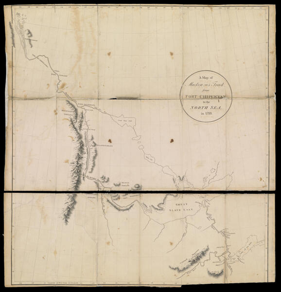 A Map of Mackenzie's Track from Fort Chipewyan to the North Sea in 1789