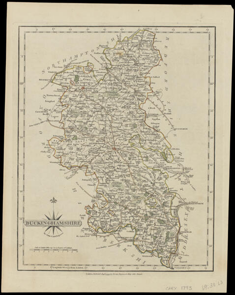 Buckinghamshire by John Cary. Engraver