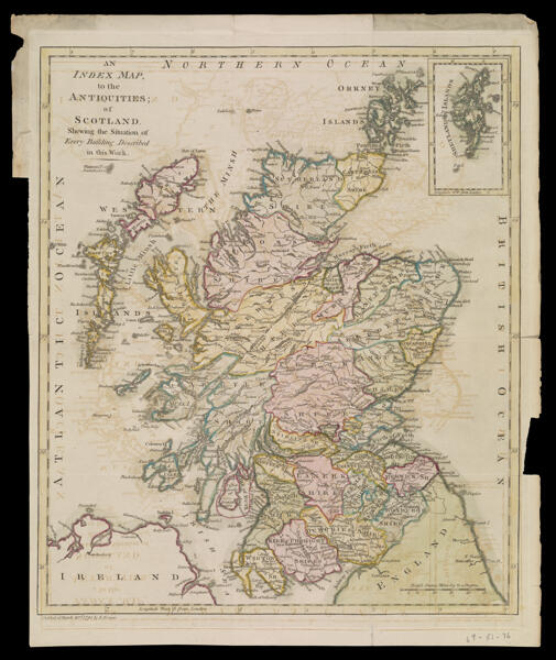 An Index Map, to the antiquities; of Scotland. Shewing the Situation of Every Building Described in this Work.