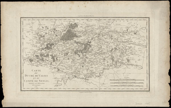 Carte du Duché‚ de Valois et du Comté de Senlis Asaujettie aux Observations Astronomiques. 1789.