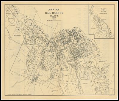 Map of Bar Harbor Maine 1907