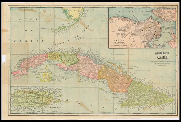 Pocket Map of Philippine Islands, Cuba and Porto Rico