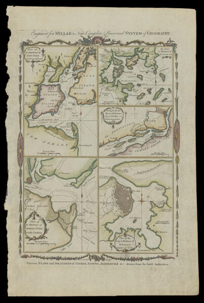 Various Plans and Draughts of Cities, Towns, Harbours &c. drawn from the latest Authorities.