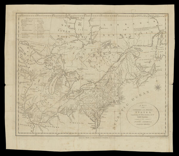 A Map of the Northern and Middle States; Comprehending the Western Territory and the British Dominions in North America from the best Authorities.