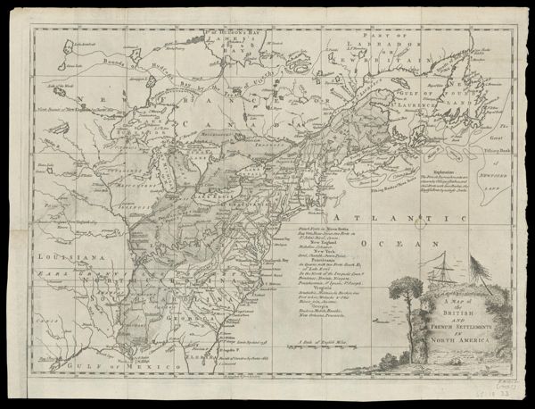 A Map of the British and French Settlements in North America