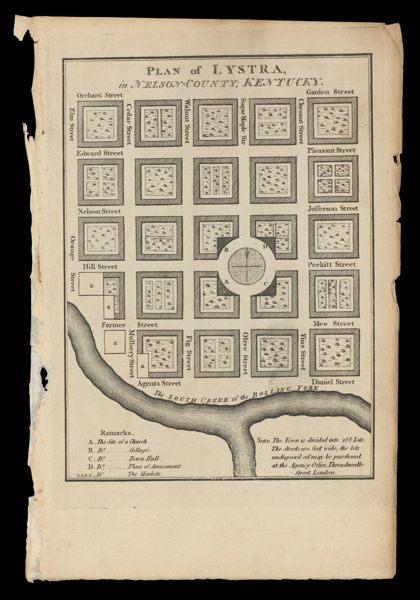 Plan of Lystra, in Nelson County, Kentucky