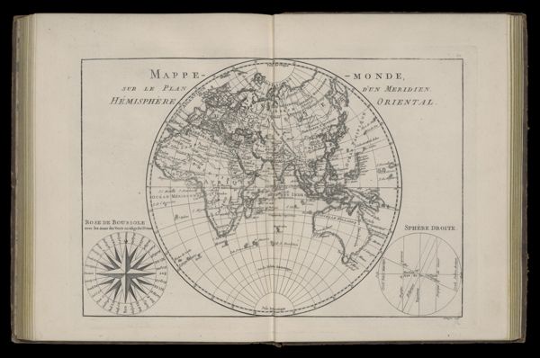 Mappe-monde sur le Plan d'un Meridien. Hémisphère Oriental