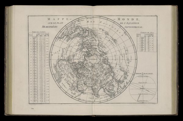 Mappe-Monde, sur le Plan de l' Equateur. Hemisphère Septentrional.