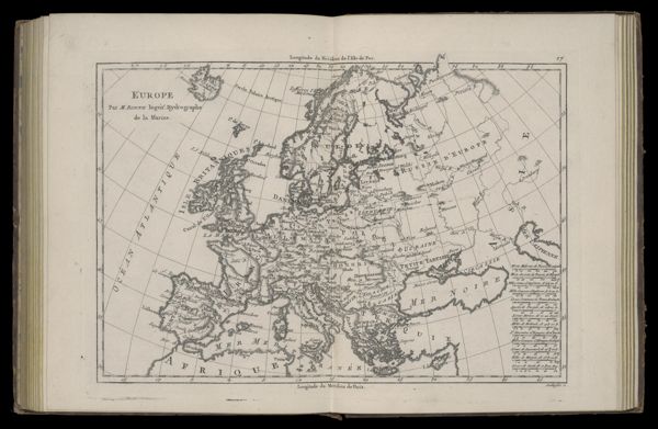 Europe. Par M. Bonne Ingénieur Hydrographe de la Marine.