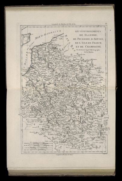 Les Gouvernements de Flandre. de Picardie d'Artois, de l' Isle de France, et de Champagne. Par M. Bonne Ingr. Hydrographe de la Marine.