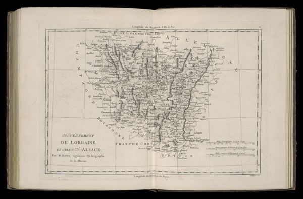 Gouvernement de Lorraine et celui D' Alsace. Par M. Bonne Ingr. Hydrographe de la Marine.