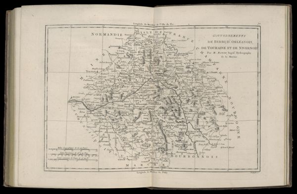 Gouvernements de Berri d' Orléanois, de Touraine et de Nivernois. Par M. Bonne Ingr. Hydrographe de la Marine.