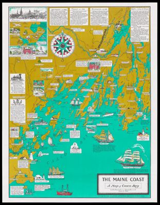 The Maine Coast, a Map of Casco Bay