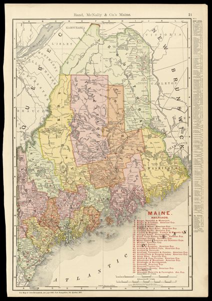 Rand, McNally & Co.'s Maine.