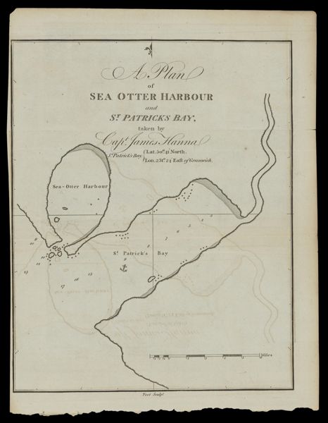 A Plan of Sea Otter Harbour and St. Patrick's Bay, taken by Capt. James Hanna