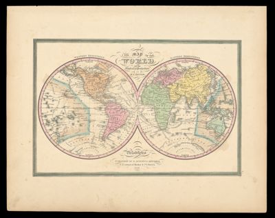 A New Map of the World on the Globular Projection by H.S. Tanner