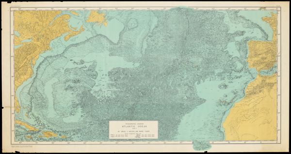 Physiographic diagram, Atlantic Ocean (sheet 1). By Bruce C. Heezen and Marie Tharp