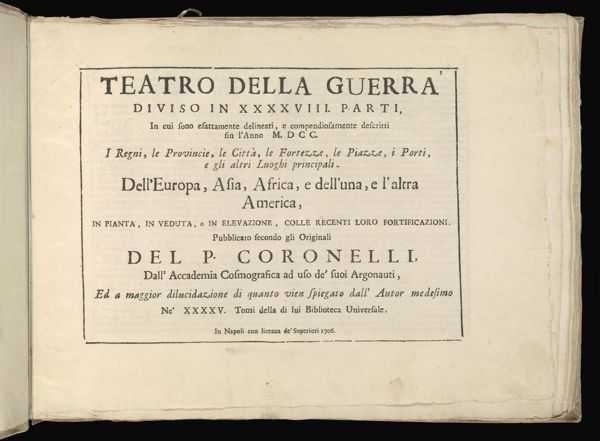 Teatro della Guerra, diviso in XXXXVIII. Parti, In cui sono esattamente delineati, e compendiosamente dscritti fin l'anno M. D C C.