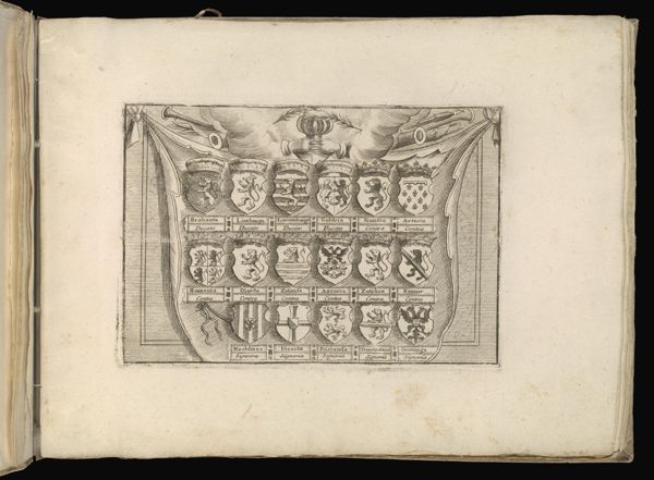 [Untitled image depicting several coats of arms.]