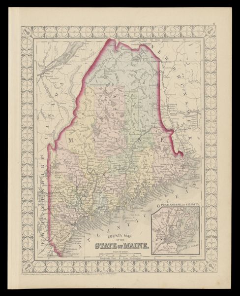 County Map of the State of Maine