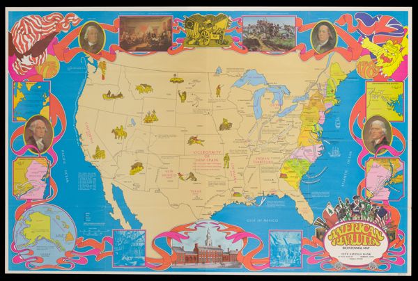 American revolution bicentennial map a Jimini-Hammond production [for] Social Studies School Service.