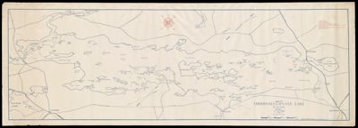 Map of Cobbosseecontee Lake, Maine