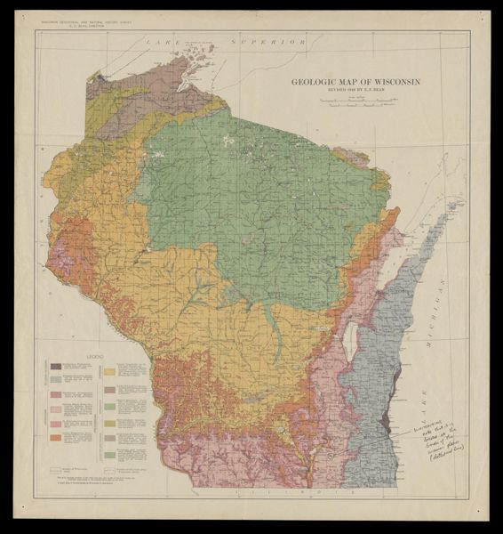 Geologic map of Wisconsin