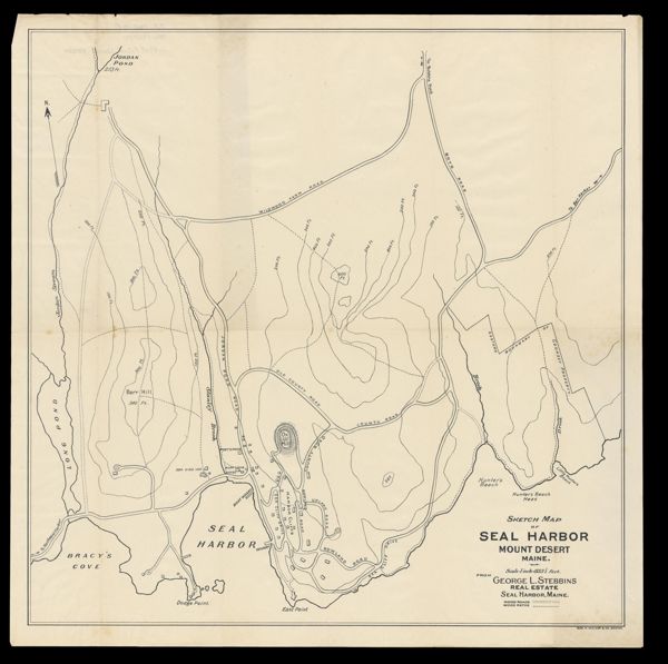 Sketch map of Seal Harbor, Mount Desert, Maine