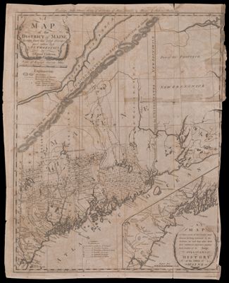 Map of the District of Maine Drawn from the Latest Surveys and Other Best Authorities of Osgood Carleton