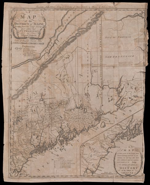 Map of the District of Maine Drawn from the Latest Surveys and Other Best Authorities of Osgood Carleton