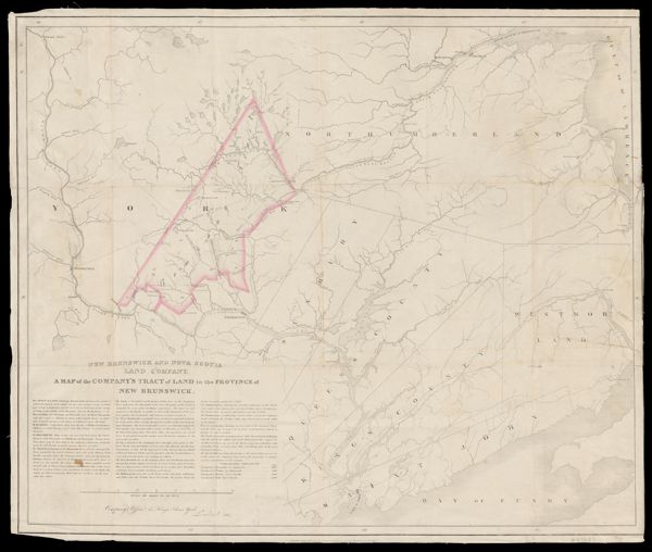 A Map of the company's tract of land in the province of New Brunswick: New Brunswick and Nova Scotia Land Company