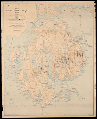 Map of Mount Desert Island, Maine