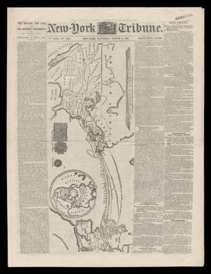 New - York Tribune. Vol. XXV...No. 7,591. New - York, Saturday, August 5, 1865. [An admirable and correct map of the Atlantic telegraph company]