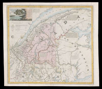 Sketch of the great valley of the rr. St. John exhibiting the situation & extent of the territory in dispute between the British & American governments and the boundary respectively claimed