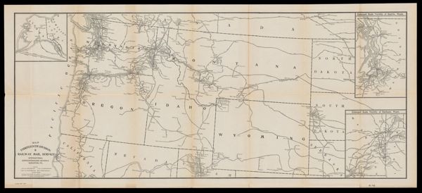 Map Thirteenth Division railway mail service