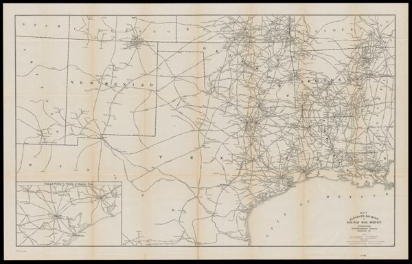 Map Eleventh Division railway mail service