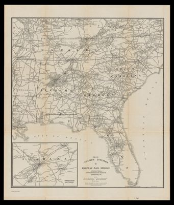 Map Fourth Division railway mail service