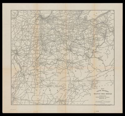 Map Fifth Division railway mail service