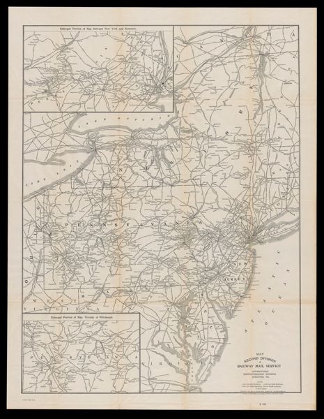 Map Second Division railway mail service