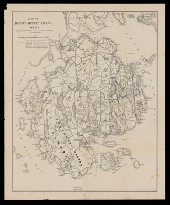 Map of Mount Desert Island, Maine