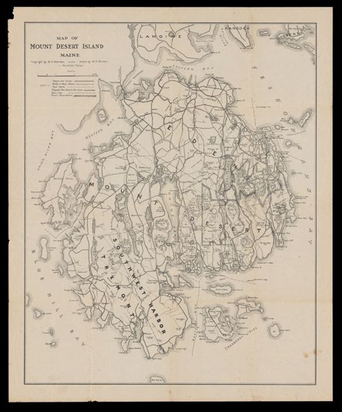 Map of Mount Desert Island, Maine