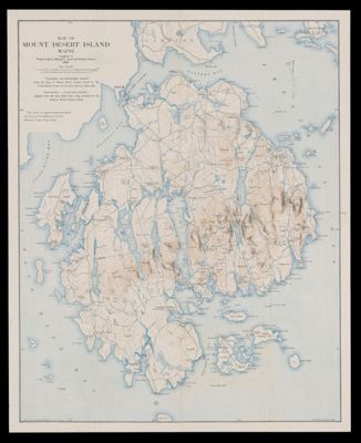 Map of Mount Desert Island, Maine