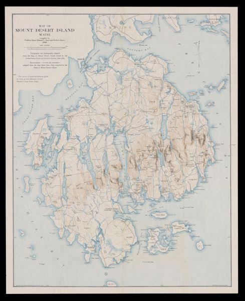 Map of Mount Desert Island, Maine