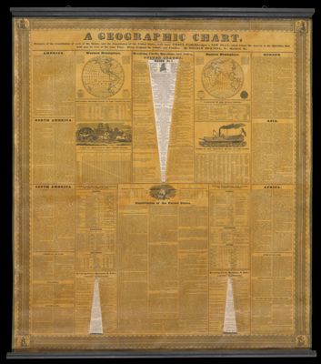 A geographic chart to which are added extracts of the Constitution of each of the states, and the Constitution of the United States with many useful tables upon a new plan, which brings the answer to the question that both may be seen at the time