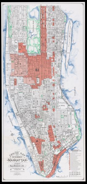 Zoning map for the Borough of Manhattan